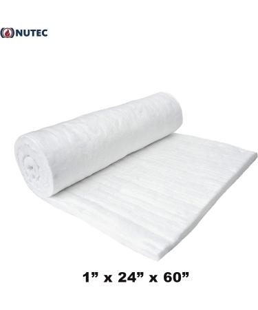 Nutec MaxWool Ceramic Fiber Insulating Blanket  1" x 24" x 60"  High Temperature 2400F  Durable  Lightweight  6# Density - Buy Online on GoSupps.com
