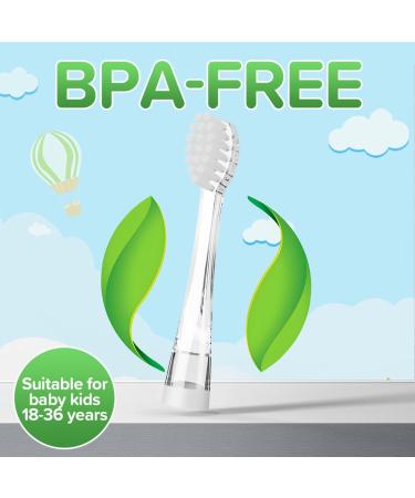 Baby Toothbrush Replacement Heads for Dada Tech Seago Brush-Baby & BabySmile | Compatible for 18-36 Months - Buy Online on GoSupps.com