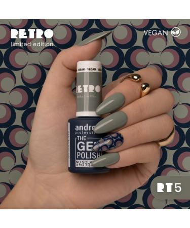 Andreia Professional The Gel Polish Solventfree Gel RETRO Limited Collection Color RT5 Subtle Light Grayish Green RT5 Subtle Light Grayish Green - Buy Online on GoSupps.com