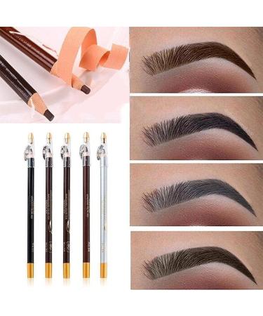 Waterproof Long-lasting Eyebrow Pencil With Sharpener Lid New Sweat Coffee Red Gray Tools Proof Black Cosmetics - Buy Online on GoSupps.com