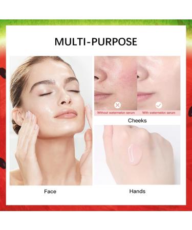 60ML Watermelon Niacinamide Face Serum | Hydrating Serum with Hyaluronic Acid & Vitamin E | Liquid Highlighter for Glowing Skin - Buy Online on GoSupps.com