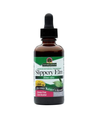 Nature's Answer Slippery Elm | Super Concentrated Herbal Supplement | Soothes Mucous Membranes | Demulcent Herb | Kosher |Gluten Free| Low Organic Alcohol 2oz 2 Fl Oz (Pack of 1)