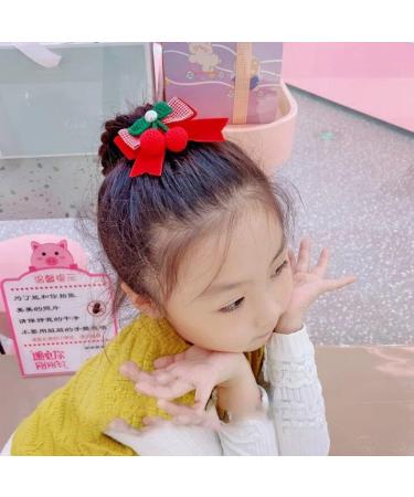 Cute Kids Hairpins 2pcs Sweet Cherry Bow Hair Barrettes Non-slip Hair Clips Children Headwear Girls Hair Accessories - Buy Online on GoSupps.com