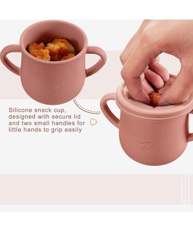 2 Set Baby Feeding Supplies  Silicone Baby Led Weaning Feeding Supplies with Suction Bowl Divided Plate Adjustable Bib Soft Spoon Fork Utensil (Orange Red  Beige) - Buy Online on GoSupps.com