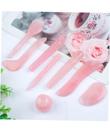 1pc Jade Gua Sha Scraper - Scraping Massage Tools for Facial & Body Care | Rose & Hibiscus Stone Beauty Roller | Spa Board 11.5*3cm - Buy Online on GoSupps.com