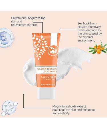 Lazy Cream Brightening Cream Whitening Face Cream Creme Eclaircissante Facial Creme Blanchissante Facial Lightening Face Cream Lotion Whitening Lazy Cream Orange Exfoliating Brightening Gel (2pc) - Buy Online on GoSupps.com