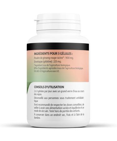 Organic Ginseng 300 mg - 200 capsules - Ecocert certified - Orgaliane - Buy Online on GoSupps.com