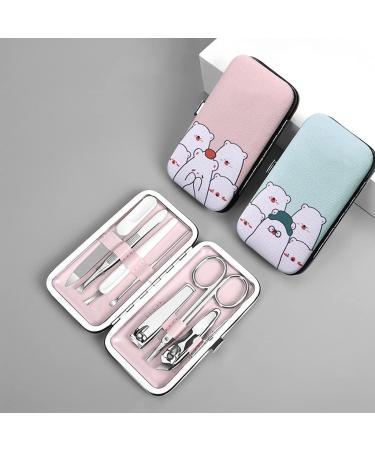 Nail Clippers Kit Beauty Manicure Nail File Nail Clipper Tool Ladies Portable Personal Care Set 7 Pieces Traveling Travel Nail Clippers (Color : Pink) - Buy Online on GoSupps.com