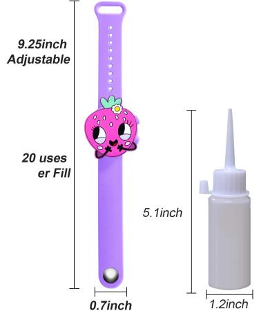 Silicone Refillable Disinfectant Bracelet - Portable Hand Sanitizer & Sunscreen Holder for Adults & Kids | Perfect for Travel Sports & Outdoors (Rainbow) - Buy Online on GoSupps.com