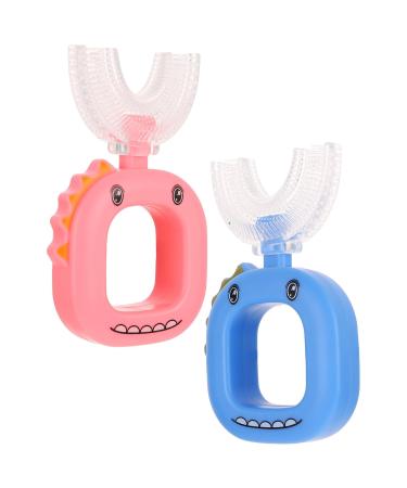 Healeved 2st U-shaped toothbrush for children U-toothbrush manual toothbrush for children children's toothbrush 360 children toothbrush kid and shape toothbrush products for children portable toddler pp