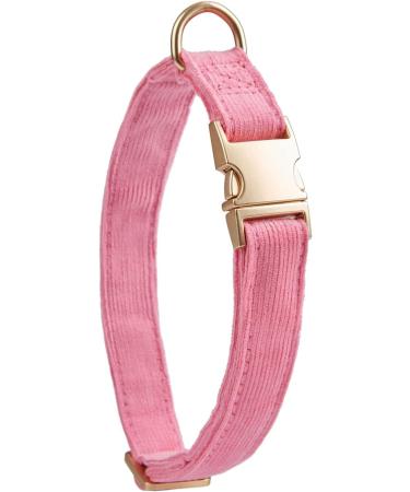 YUDOTE Ultra-Soft Dog Collar for Small Dogs | Natural Cotton Cord Sensitive Skin Pink S (1 Pack) - Ideal for International Shipping - Buy Online on GoSupps.com