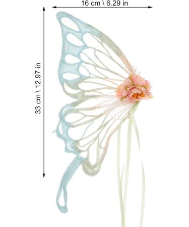 birthday wedding photoshoot fairy hair clip girl hair barrettes wing costume moving hair clips kid hair accessories butterflies wing hair barrette fabric 3d tassel crocodile skin - Buy Online on GoSupps.com