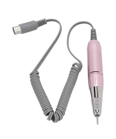 Nail Drill Handle Pink Electric File with Adjustable 0-3000rpm for Salon Pedicure ABS Metal Pink 5 Pin Plug