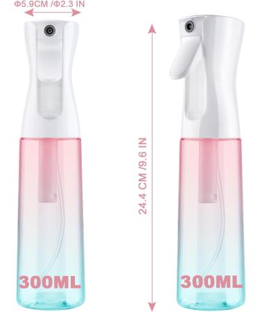 Uraqt 300ml Atomizer Spray Bottle - Salon Water Spray for Hair Plants & Cleaning | Color Gradient Pink Green - Buy Online on GoSupps.com