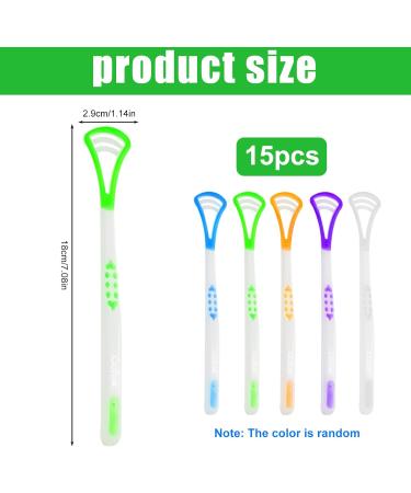 Toatelu 15-Piece Soft Tongue Cleaner Set - Tongue Scraper & Brush for Bad Breath - Individually Packaged Random Colors - Buy Online on GoSupps.com