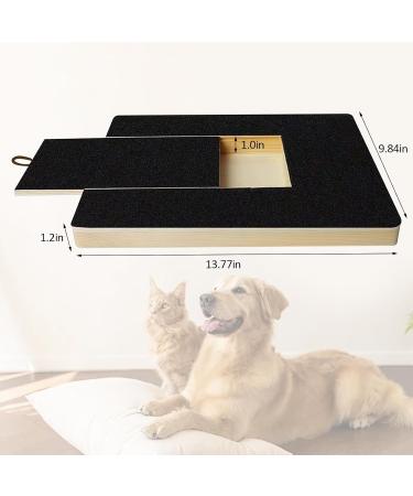 Shudyear Dog Nail Scratch Board File Wooden Dog Nail File Board with Built-in Snack Box Sandpaper Puppy Nail Grinding Pad Sturdy Dog Paws Scratchboard for Pets Nail Care - Buy Online on GoSupps.com