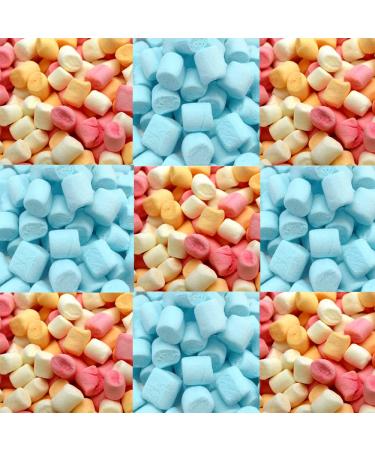 Blue Raspberry & Vanilla flavoured Mixed Mini Marshmallows 500g - Colourful and squishy mini marshmallows