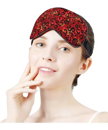 Jaguar Wild Color Leopard Skin Sleep Mask for Women - Adjustable Eye Shades with Elastic Strap | Luxurious Comfort for Travel & Home - Buy Online on GoSupps.com