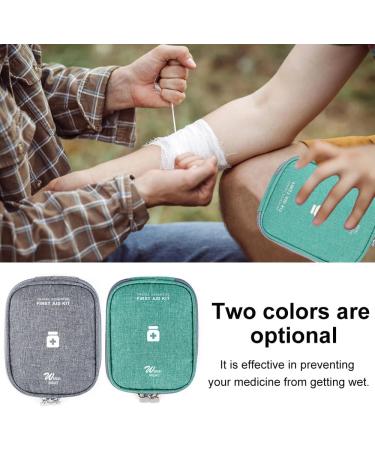 Buy HioQFR 2PCs Portable Travel Pharmacy Bags - Small Emergency & Medication Bag for Home Office & Outdoor (Gray + Green) - Buy Online on GoSupps.com