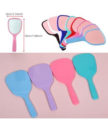 JUNRU 16 Pieces Handheld Hand Mirror Bulk Compact Travel Makeup Mirror Handheld Cosmetic Mirror with Handle Portable Vanity Mirror - Buy Online on GoSupps.com