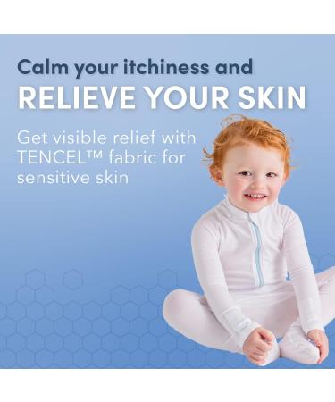 Eczema Clothing for Toddlers - Ultra-Soft White Long Sleeve Bodysuit for Itch Relief | Eco-Friendly No Zinc or Dyes (2 Years - Buy Online on GoSupps.com