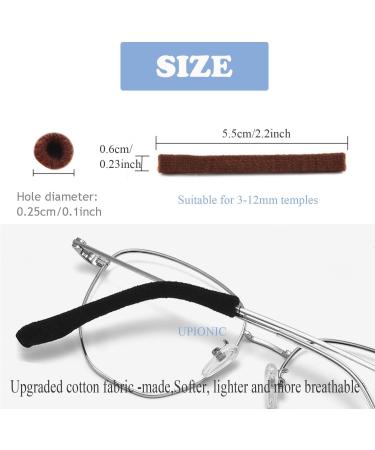Shop 2 Pairs of Brown Ear Pads for Glasses | Anti-Slip Cushions & Grips for Comfort | Durable Knitting Design - Buy Online on GoSupps.com