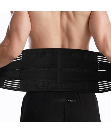 Back Support Adjustable Lumbar Brace With Anti-Skid Design Lightweight Non-Slip Lumbar Support For Sciatica Pain Relief Scoliosis Sciatica Herniated Disc Heavy Lifting (M)
