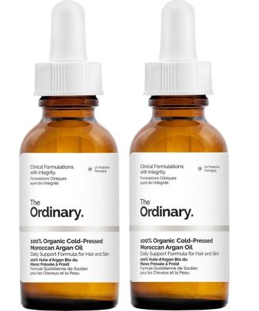 The Ordinary 100% Organic Cold-Pressed Moroccan Argan Oil 30ml (Pack of 2)