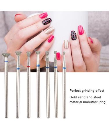 7pcs Sealing Cuticle Nail Drill Bit Set - Diamond Carbide Electric Grinding Head Tool for Acrylic Gel Nails - #3 - Buy Online on GoSupps.com