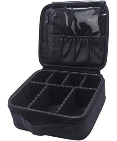 Black Makeup Handbags with Removable Compartments Large Capacity Zipper Closure Oxford Fabric Nylon Ideal for Travel Gym Use - Buy Online on GoSupps.com