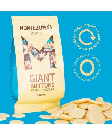 Montezuma's Giant Creamy White Chocolate Buttons 180g - Gluten Free & Organic - Buy Online on GoSupps.com