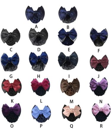Nilioyul Wide Application Bow Work Hair Clips Snood Net For Stylish And Convenient Cloth Professional Hair Plate Mesh Pocket Two Bows-blue - Buy Online on GoSupps.com