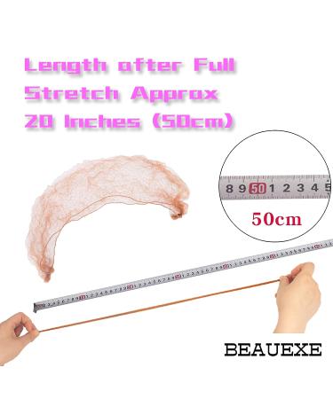 BEAUEXE Light Brown Hairnets 30 PCS - Invisible Elastic Edge Mesh for Women Bun Ballet Dancer Kitchen Food Service 22 - Buy Online on GoSupps.com