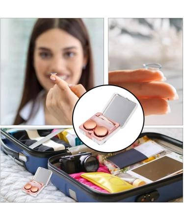 ACYAHAOCA 1 Set Marble Contact Lens Case Mini Travel Contact Lens Case with Mirror Portable Soak Storage Kit for Travel Office Home Everyday or Outdoor Activities - Buy Online on GoSupps.com