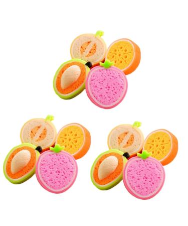 Housoutil 12 Pcs Kids Bath Ball Tools for Pouf Shower Sponge Bath Sponges for Shower Body Wash for Kids Fruits Bath Sponge Loofah Dish Sponge Sponges for Bathing Pearlescent Baby Blush 1 Count (Pack of 1)