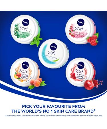 NIVEA Soft Light Moisturizer 200ml - Playful Peach | Instant Hydration for Face Hand & Body | Non-Greasy Cream with Vitamin E & Jojoba Oil | Suitable for All Skin Types - Fast International Shipping - Buy Online on GoSupps.com