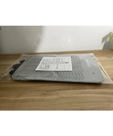 Travel Pad for Hair Tools - Heat-Resistant Counter Protection for Curling Irons & Straighteners | Includes Glove | Lessmon Gray 22.9x16.5cm - Buy Online on GoSupps.com