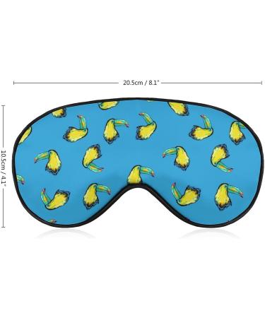 Toucan Pattern Sleep Mask - Adjustable Eye Cover for Sleeping, Blocking Light - Men and Women - Great for Night, Travel, Nap - Buy Online on GoSupps.com