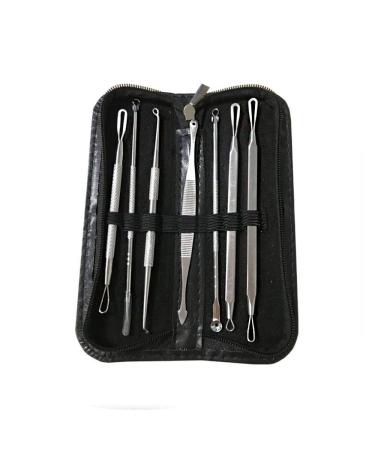 7PCS Stainless Steel Acne Needle Beauty Needle Acne Needle Set Professional Stainless Pimple Acne Blemish Removal Tools Set Acne Needle Silver