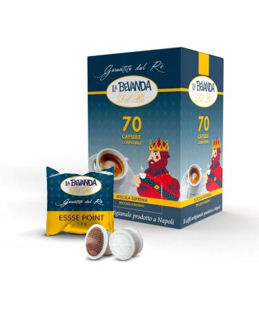 La Bevanda Del Re - 70 Coffee Capsules Compatible with Esse/Compatible with Lavazza Espresso Point - Suprema Blend