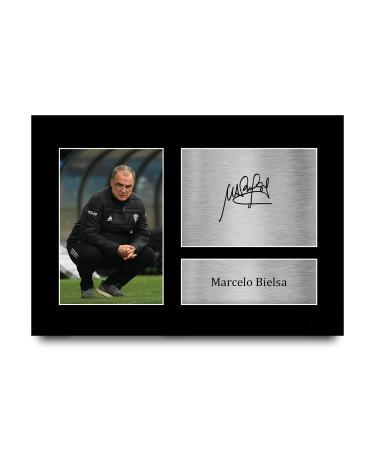 HWC Trading A4 Marcelo Bielsa Leeds United Gifts Printed Signed Autograph Picture for Football Fans and Supporters