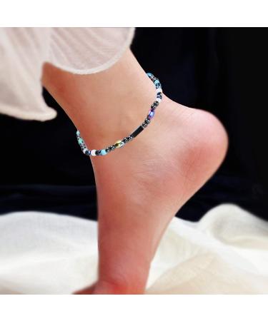 Magnetic Hematite Anklets Weight Loss Bracelets Clear Lymphatic Women Jewelry Accessories for Shoulders Back Relief Pressure