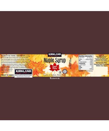 100% Pure Grade A Amber Maple Syrup (1 L) Real Rich All Natural Large Bottle Breakfast Syrup Boxed Treatz - Buy Online on GoSupps.com