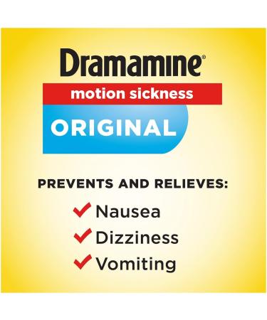 Dramamine Motion Sickness Original | 36 Count x 2 Pack | Fast-Acting Relief - Buy Online on GoSupps.com