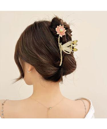 Dragonfly Hair Claw Clips Set - Large Metal Clips for Thick & Long Hair Styling - 3 Pcs Hair Accessories for Women & Girls - Buy Online on GoSupps.com