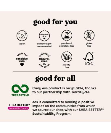 eos Plant-Based Vegan Lip Salve - Vanilla Bean 100% Natural Formula Cocoa Butter Lip Balm with Upcycled Olive Squalane Cruelty-Free 0.42 oz (Pack of 2) - Buy Online on GoSupps.com