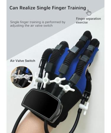 Rehabilitation Robot Gloves Hand Rehabilitation Device for Stroke Hemiplegia Hand Function Dysfunction Recovery Finger Trainer Straightening Brace Guard Left XL - Buy Online on GoSupps.com