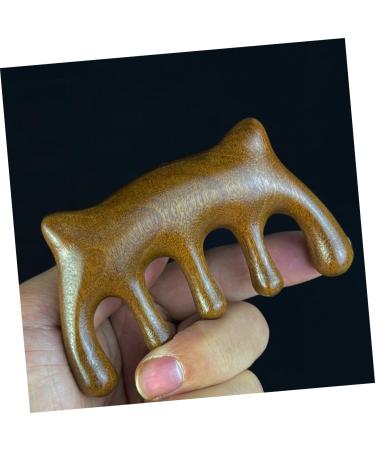 Minkissy Sandalwood Cat Kamm - Wooden Massage Comb & Gua Sha Tool for Hair & Facial Care | Wide Teeth Head Massager - Buy Online on GoSupps.com