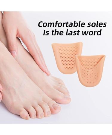 Silicone Toe Protectors for Women - Dance Gel Pads for Pointe Shoes with Breathable Hole - Brown One Size - Buy Online on GoSupps.com