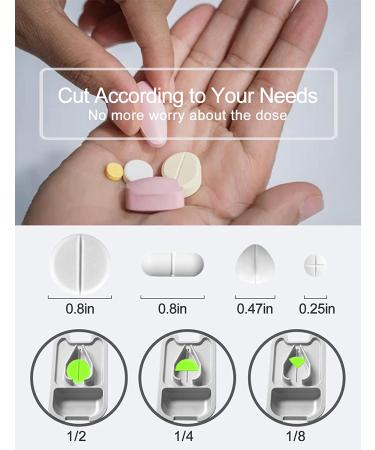 DUBSTAR Small Pill Cutter - Portable Pink Pill Splitter for Small & Large Pills - Vitamins & Tablets Cutter for Purse & Pocket - Pretty Pill Crusher - Buy Online on GoSupps.com